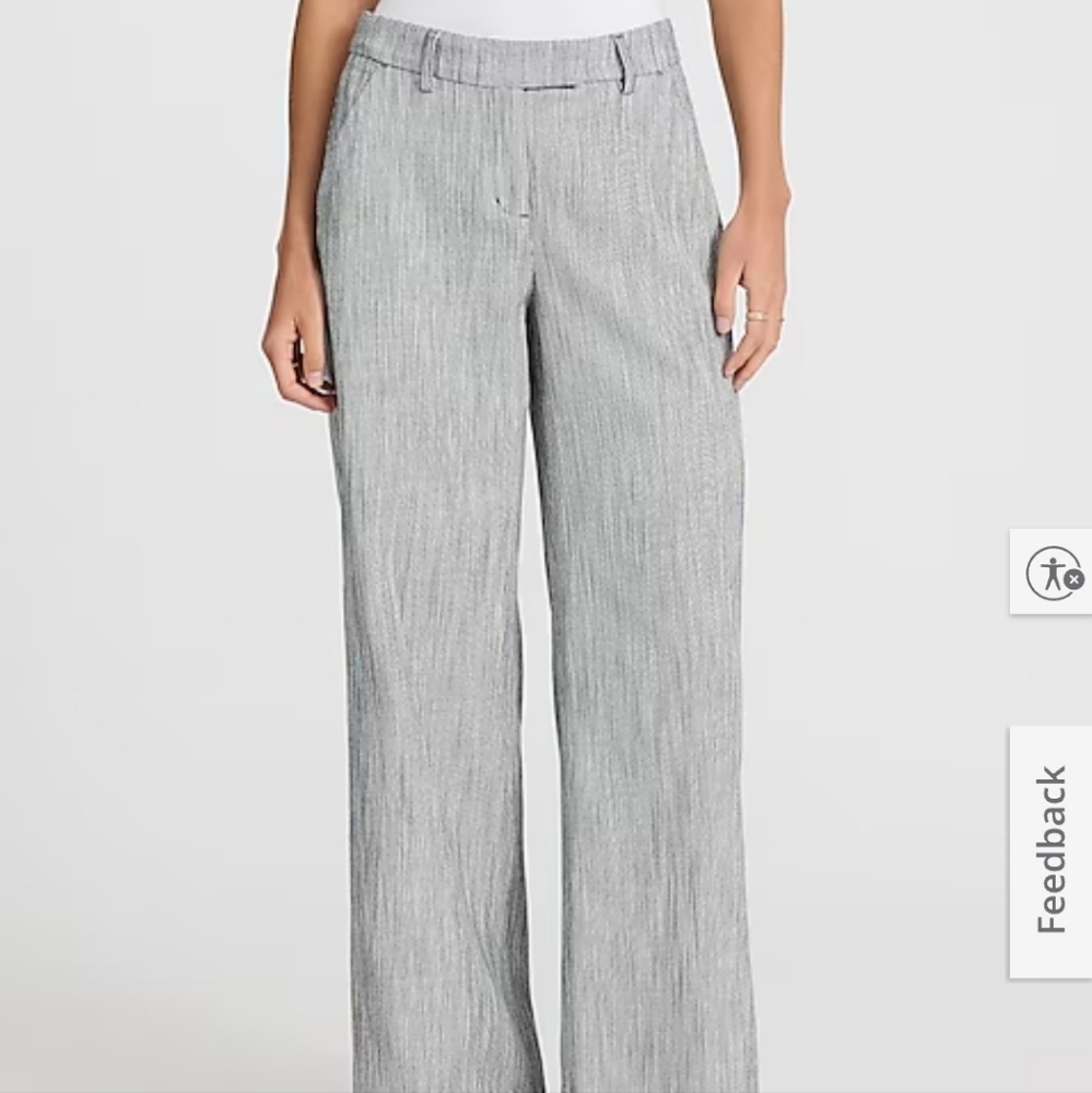 NWOT Sz. 8 Editor Striped Mid Rise Trouser Pant